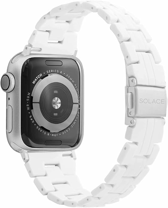 Solace Bands Slim Matte Resin Watch Band - Universal Fit for Apple Watch Bands for Women and Men, iWatch Bands for 38mm 40mm 41mm 42mm 44mm 45mm 49mm Ultra, SE and Series 11 10 9 8 7 6 5 4 3 2 1