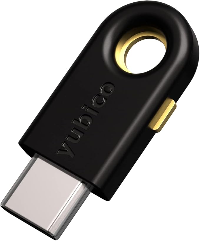 Yubico - YubiKey 5C - Multi-Factor authentication (MFA) Security Key and passkey, Connect via USB, FIDO Certified - Protect Your Online Accounts (5C)