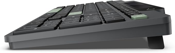Lenovo 800 Self-Charging Bluetooth Keyboard, Uses Ambient Light for Charging, Bluetooth 5.1, Supports 3 Devices, Battery Free, Wireless, Grey