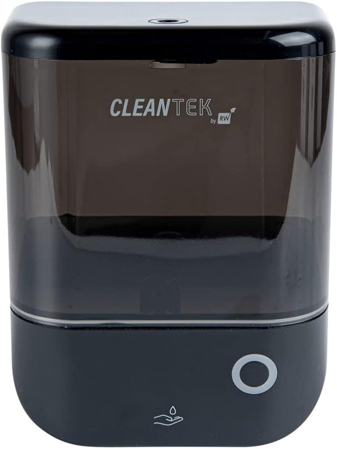 Restaurantware Clean Tek Professional 34 Ounce Automated Soap Dispenser 1 Touchless Wall-Mountable Soap Dispenser - With Security Key Black Plastic Soap Dispenser Transparent For Liquid Soap