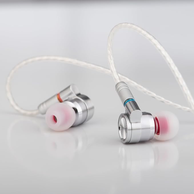 TINHIFI T4 Wired in-Ear Monitor for Musicians and Producers, 10mm Carbon Nanotube Driver, Neutral Tuning, Clear Sound and Balanced Bass, Detachable MMCX Silver-Plated Cable