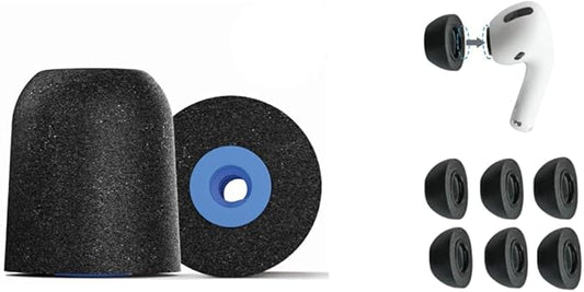 Comply™ Professional Series Memory Foam Tips for All Shure Earbuds|Size Large, 3 Pairs & Foam Ear Tips for Apple AirPods Pro Generation 1 & 2, Ultimate Comfort | Unshakeable Fit | Large, 3 Pairs