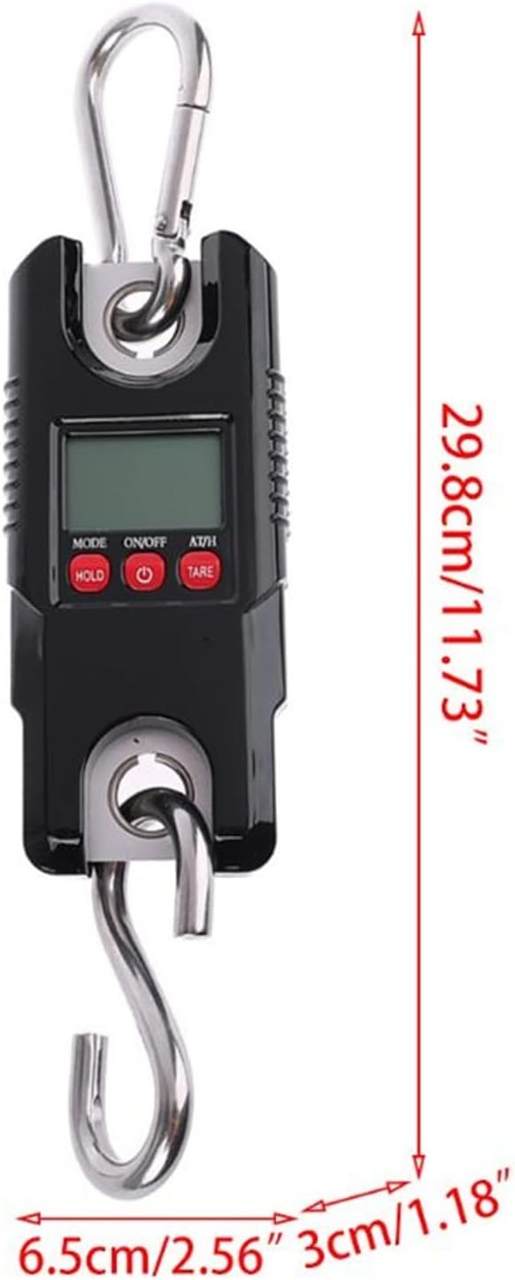 300 KG / 660 LBS Digital Hanging Scale - Industrial Luggage & Pocket Crane Scale for Farm, Deer, Livestock, Factory, Construction