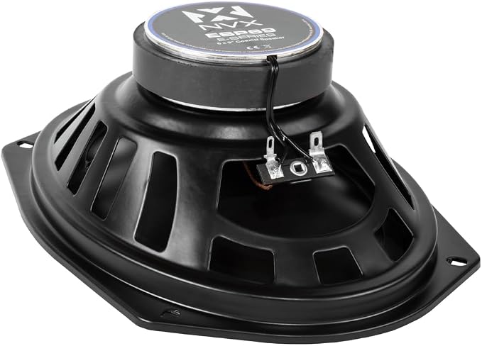 NVX® ESP69 6x9 E-Series 2-Way Coaxial Car Speakers, 480W Peak (160W RMS), 13mm PEI Dome Tweeters, Polypropylene Cone, Rubber Surround, 4 Ohm, Easy Installation for Cars/Trucks (Pair)