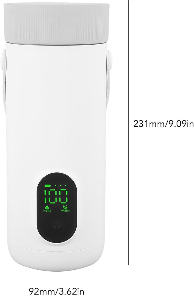 Dpofirs Portable Electric Kettle, 350ML Tea Coffee Hot Water Boiler, 27000mAh USB Rechargeable, Fast Boiling, Temperature Controls, for Camping Travel (US Plug)
