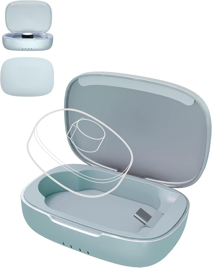 Doohoeek Updated Charging Case Compatible with Oura Ring 4 & 3 Charger, Wireless Power Station Fits Official Chargers & Fit All-Sized Rings Gen 4 & 3 1000mAh