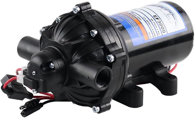 Everflo FBA_EF-3000-BOX EF3000 Diaphragm/Demand Water Transfer Pump 3.0 GPM 12V Volt 60 psi