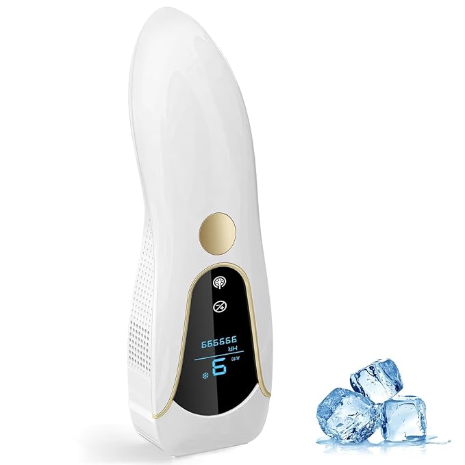 Finequin Laser Hair Removal for Women and Men, Air 15 Ice-cooling IPL Device Hair Removal for Nearly Painless & Long-Lasting Results From Home, 3 Modes & Auto Flashing for Fast Full Body Hair Removal