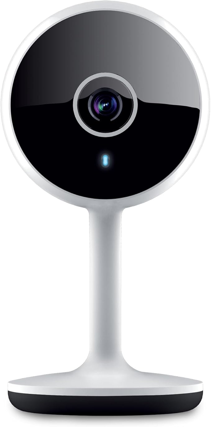 Geeni Vivid Indoor Smart Security Camera – HD Live Stream Camera for Indoor Home Monitoring with Night Vision, 2-Way Audio, Flexible Mount, Micro SD Slot, Motion Detection & App Control – 1Pack, White