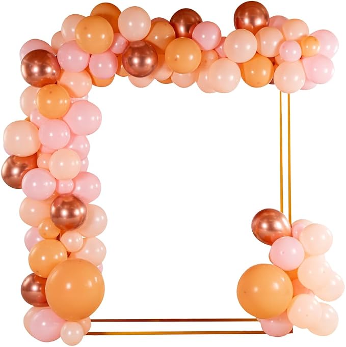 Restaurantware-Balloonify Balloon Garland Set, 1 Party Decoration Kit - 137 Balloons, With Chain, Nude, Pink, & Rose Gold Latex Balloon Arch Kit, Includes Glue Dots- Restaurantware