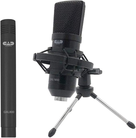 CAD Audio GXL1800SP Studio Pack with GXL1800 Side Address & GLX800 Small Diaphragm Mic - Perfect for Studio, Podcasting & Streaming