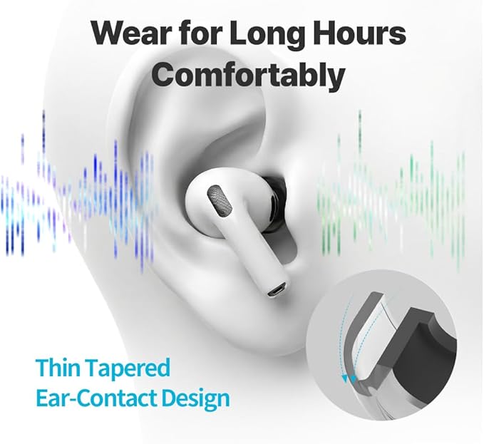 XELASTEC 2 AirPods Pro 3 Ear Tips Replacement – Body-Heat Adaptive Material, Seamless Seal, 12-Hole Micro Filter, Secure Fit Anti-Slip Earbud Tips, AirPod Pro Replacement Tips (M)