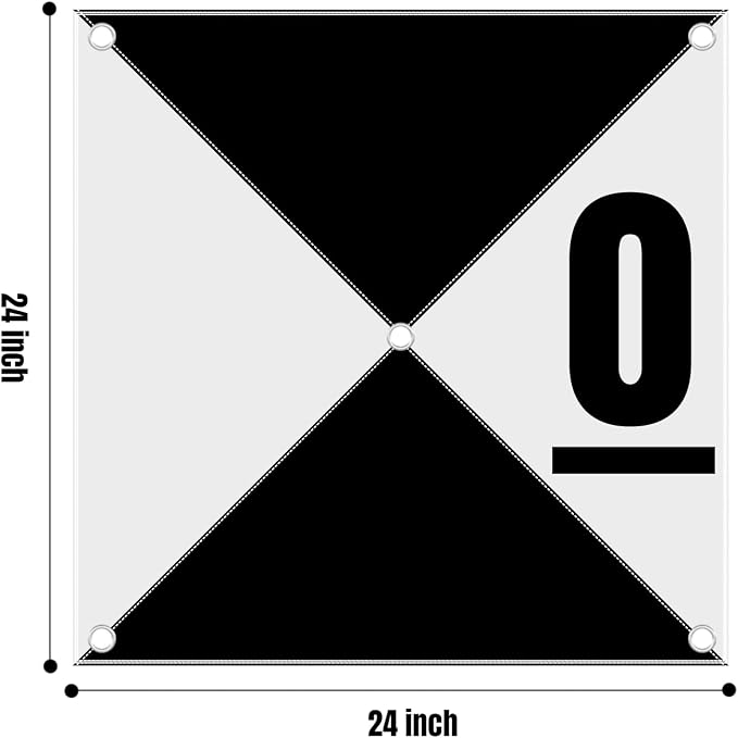 10 Pack Drone Ground Control Point GCP, 24"x24" Black/WhiteMarkers UAV Aerial Target for Mapping & Surveying