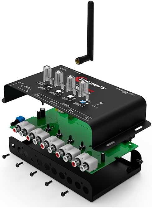 Taramps Pro 2.4 BT Bluetooth DSP Crossover Full, Digital Signal Processor, Car Audio Equalizer with App, Gain up to 9V, 15 Band Graphic Equalization, 12 preset EQ, 2 in and 4 Out, High Level Input