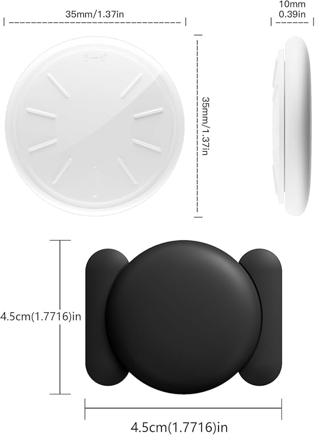 GPS Tracker for Vehicles, No Subscription Car Tracker, Hidden Vehicle Tracker, Magnetic Waterproof Tracker Device for Vehicles, Accurate Tracking, 365-Day Battery Life, iOS Only (2PCS, Black)