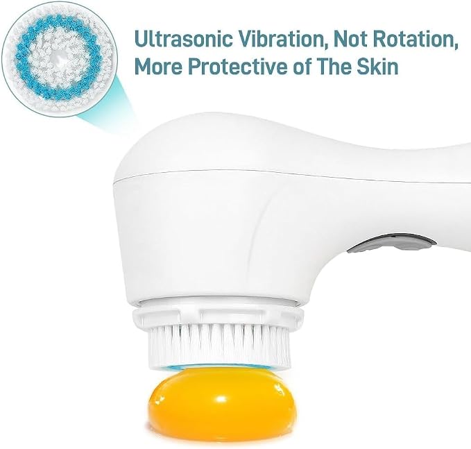Brush Head Replacements Compatible with Clarisonic Mia 1, Mia 2, Mia Fit, Alpha Fit, Smart Profile Uplift and Alpha Fit, Deep Pore, 4 Pack
