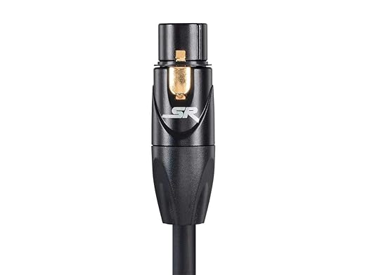Monoprice XLR Male to XLR Female Cable [Microphone & Interconnect] - 50 Feet | Gold Plated, 16AWG - Stage Right Series Black
