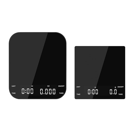 Coffee Espresso Scale with Timer, Kitchen Food Digital Matcha Scale, Rechargeable, Glass Mirror Design, for Barista