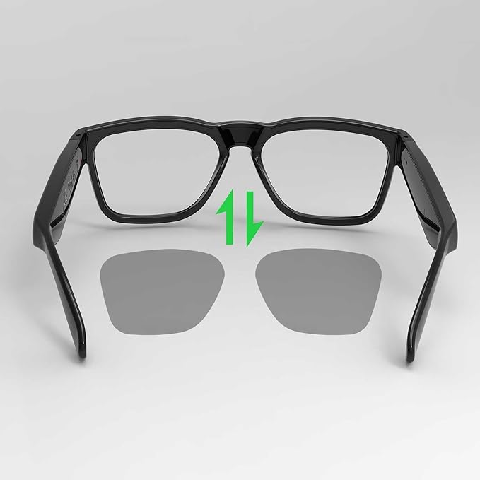 OhO sunshine Bluetooth Audio Sunglasses, Lightweight Open Ear Sport Glasses, 10H Playtime, UV400 ANSI Z87.1, Water Resistant with Voice Control