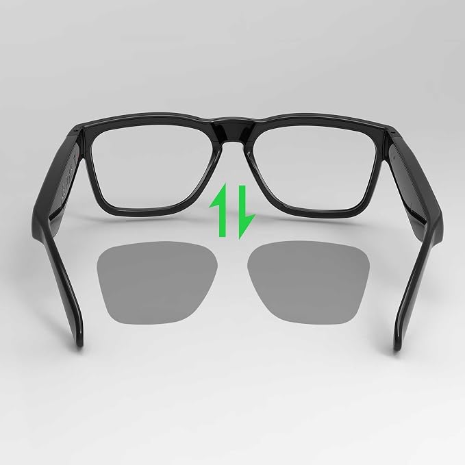 OhO sunshine Bluetooth Audio Sunglasses, Lightweight Open Ear Sport Glasses, 10H Playtime,Water Resistant with Voice Control
