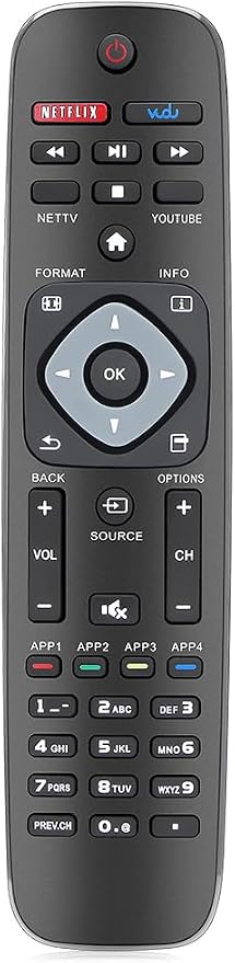 Gvirtue NH500UP/PHI-958 Replacement Remote for Philips LED TV（The Newly Upgraded Version 2.0 Intelligent Remote Control is Suitable for Philips TV）