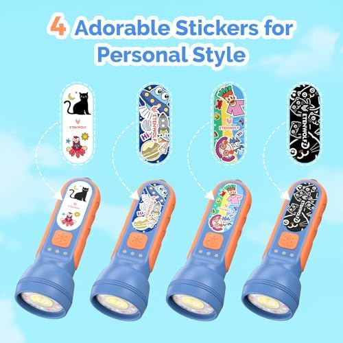 ETENWOLF AIR 3 Air Pump for Inflatables & L1 Flashlight Rechargeable, Mini Flashlight with Fun Stickers