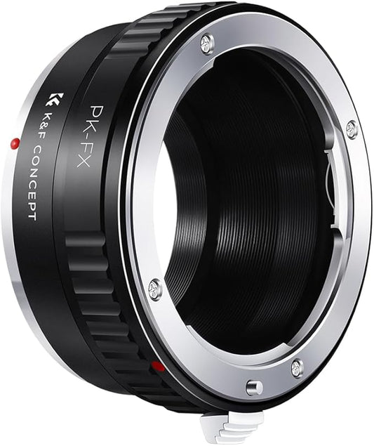 K&F Concept Lens Mount Adapter Pentax PK Lens to Fuji FX Mount Camera Adapter Fits X-Pro1 X-E1 X-M1