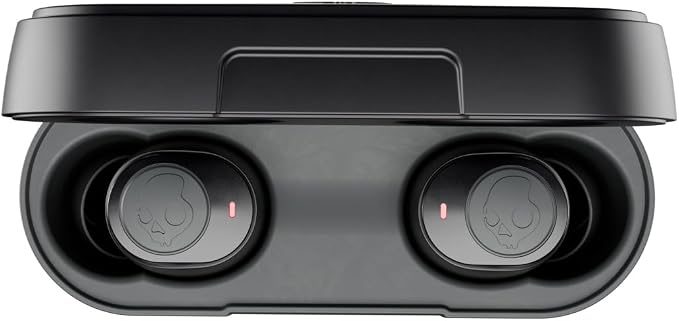 Skullcandy Jib True 2 Wireless Earbuds,Bluetooth Headphones,Up to 33 Hours Battery with Charging Case,Noise Isolating Fit,Sweat and Water Resistant,Microphone for iPhone Android-True Black,(Pack of 2)