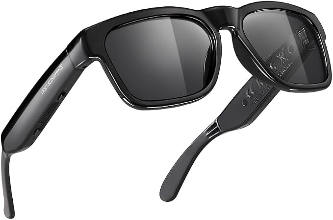OhO Smart Glasses,Polarized Sunglasses with Bluetooth Speaker,Athletic/Outdoor UV Protection and Voice Control,Unisex(Grey Lens)