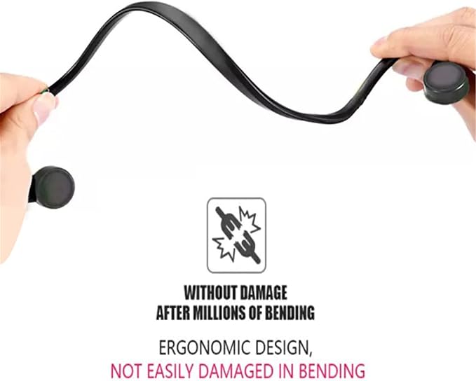 Bone Conduction Wired Headphones with Noise Cancelling Mic 3.5mm Connector Sweat Resistant Headphones for Cycling Running and Other Sports (Black)