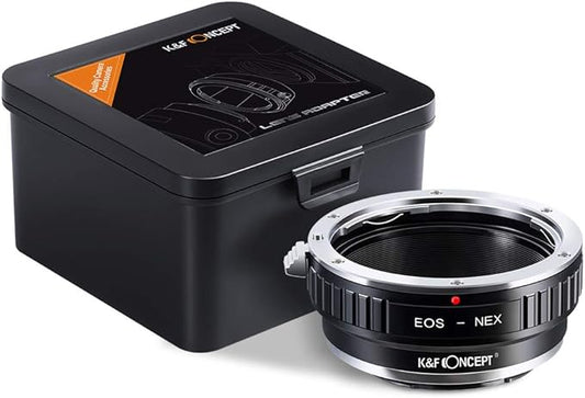 K&F Concept EF EF-S to E Mount Adapter, Manual Focus Lens Mount Adapter Compatible with Canon EOS Lens to Sony Alpha Nex E-Mount Camera Body