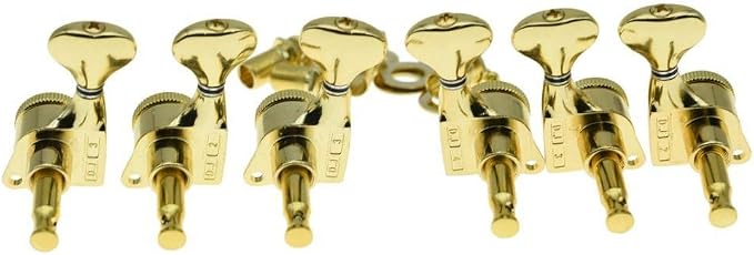 KAISH 18:1 Gear Ratio Guitar Locking Tuners Machine Heads Guitar Locking Tuning Keys Pegs for Strat/Tele/LP/SG most Electric or Acoustic Guitars Gold