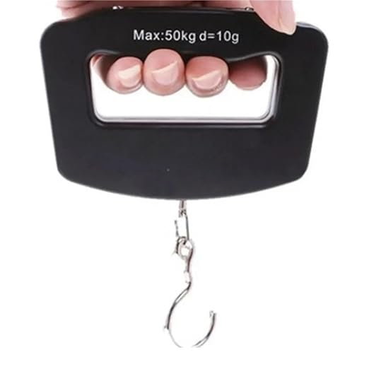 50kg Portable Digital Luggage Scale with Backlight - 10g Precision Fishing Hook Hand Scale
