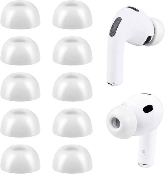 SOULWIT 5 Pairs Memory Foam Eartips for AirPods Pro 3 (3rd Generation 2025), Pro3 Replacement Earbud Ear Tips Accessories (Ash White/S)
