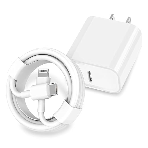 StinkLight iPhone 20W USB C Fast Charger with USB C to Lightning Cable & Compatible Cord for iPhone 14/13/12/11/XS/XR/X/iPad