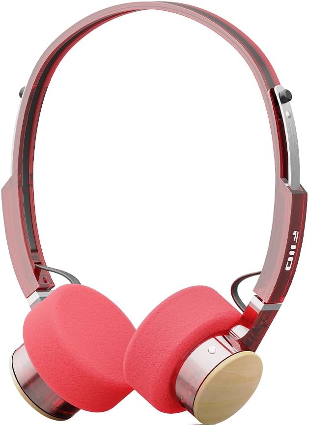 FiiO EH11 Retro On-Ear Bluetooth Headphones, LDAC Hi-Res Wireless, Lightweight 92g, 30H Playtime, Dual Device Connection, App EQ & Gaming Mode, Built-in Mic (Burgundy)