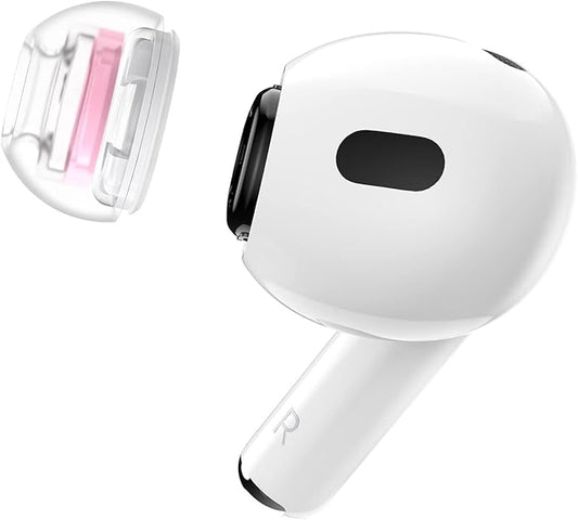 SpinFit SuperFine for AirPods Pro Gen 1 & 2 - S - Medical Grade Silicone Patented Replacement Ear Tips and Adapters for Supreme Comfort (one Pair)(Ear Tips Installed)