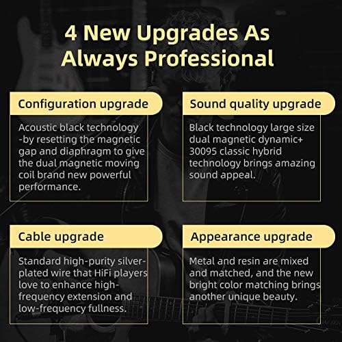 KZ ZSN PRO X Hybrid Banlance Armature with Dynamic in-Ear Earphone ERJIGO ZSNPROX 1BA+1DD HiFi Headset ZSNPRO X erabuds (Without Mic, Black)