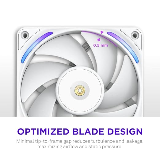 NZXT F240X Performance Single-Frame Fan - 2X 120mm PWM RGB PC Case Fans - Max Airflow & Static Pressure - Low Noise - LCP Frame & Blades - Magnetic Fluid Dynamic Bearing - 30mm Thick - White