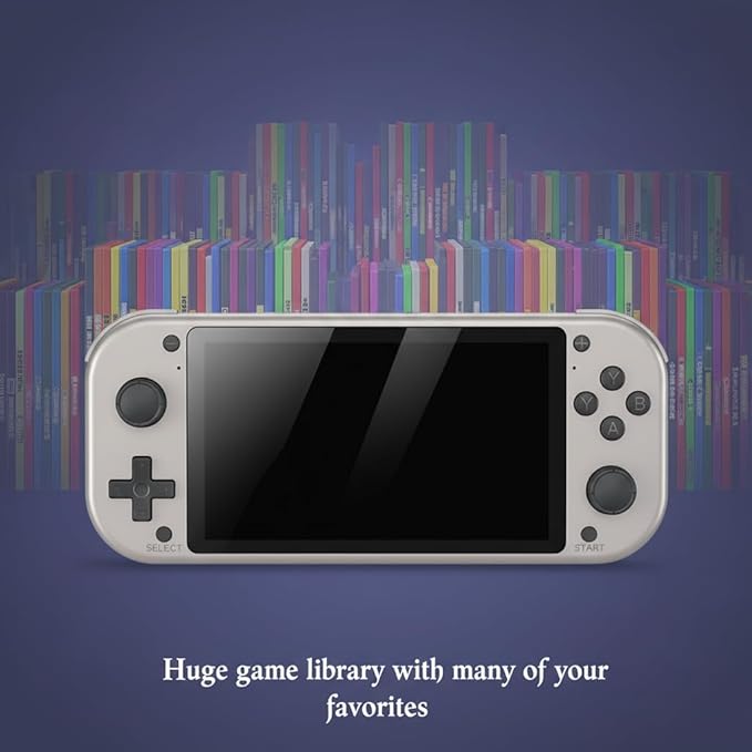 Retro Handheld Portable Video Game Console - 4.3" IPS Screen, Emuelec System, 64GB, 20,000+ Games, Classic Game System (128 GB)