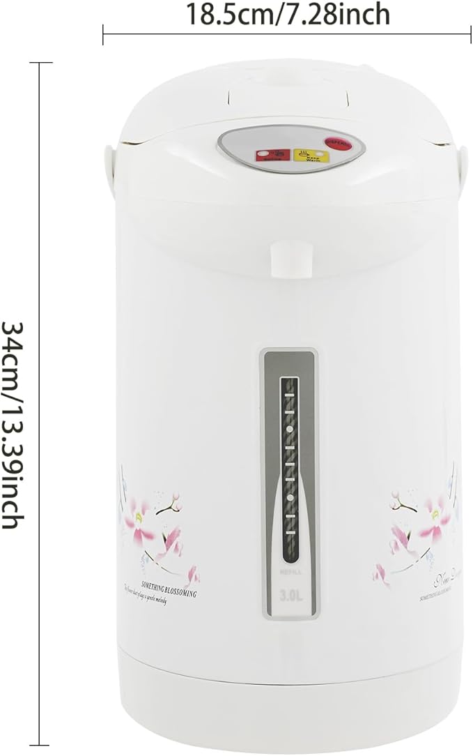 Tabletop Electric Hot Water Urn Pot Dispenser 3L (101 Oz), with 3 Water Dispensing Ways, Safety Lock, Instant Auto Boiler and Warmer, for Tea & Coffee