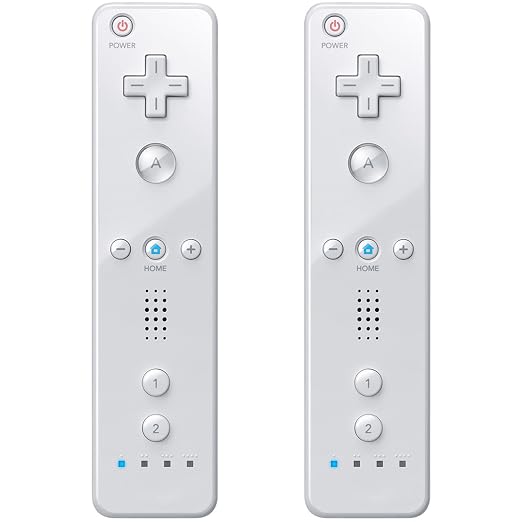 MOOGOLE 2 Pack Remote Controller for Nintendo Wii/Wii U, with Silicone Case and Wrist Strap
