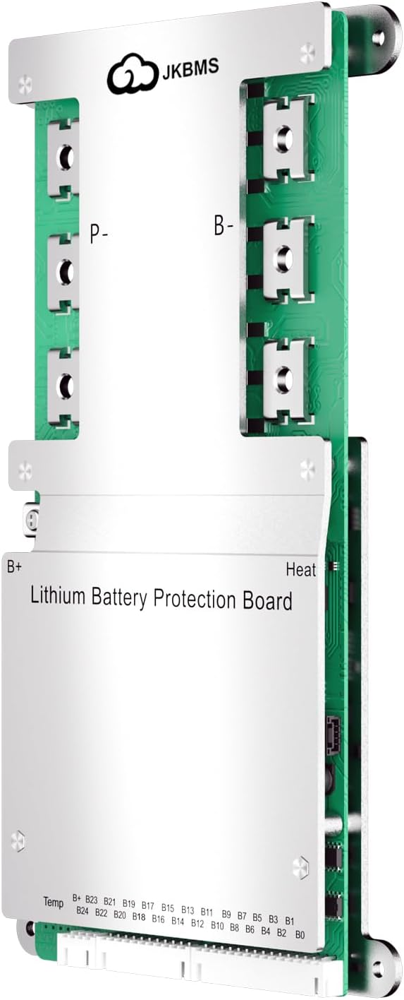 JKBMS Smart BMS 8S-24S 24V-72V 300A 2A Active Balance Built-in Bluetooth with RS485 PCB Battery Protection Board for Li-ion LiFePO4 LTO (JK-B2A24S30P)