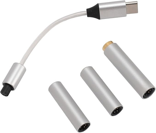 Pyhodi USB Type C to 2.5mm 3.5mm 4.4mm Headphone Jack Adapter, USB C to Aux Female Audio Dongle Cable Cord, Support 32bits 384kHz PCM Audio Dongle Cable DAC Chip Up to 130dB for CX31988