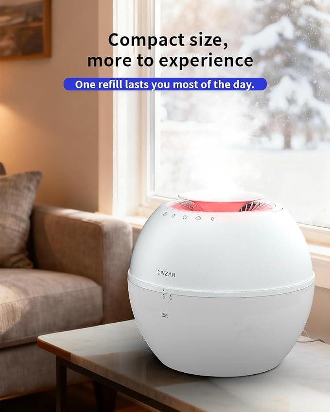Dual-Function Humidifier & Dehumidifier Combo Air Purifier 152oz Water Tank Steam Distillation Humidification for Bedroom with Drain Hose Humidifer RV Bathroom Auto Adjustment LED Lights