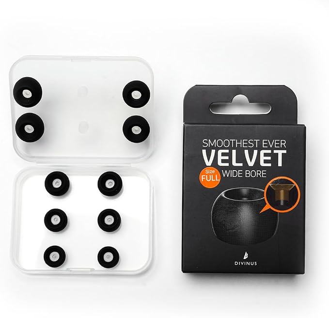 ELOIT Velvet Wide Bore Silicone Eartips for 4-6mm Nozzle, Replaceable IEM Earbud Tips with Enhanced Sound Quality and Comfort (Full Size(5 Pairs))