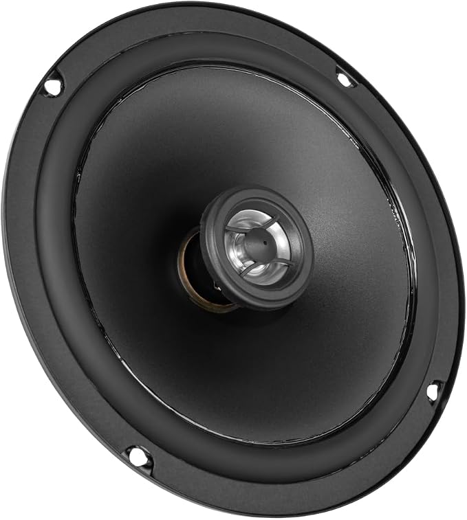 NVX® ESP65 6.5" E-Series 2-Way Coaxial Car Speakers, 360W Peak (120W RMS), 13mm PEI Dome Tweeters, Polypropylene Cone, Rubber Surround, 4 Ohm, Easy Installation for Cars/Trucks (Pair)