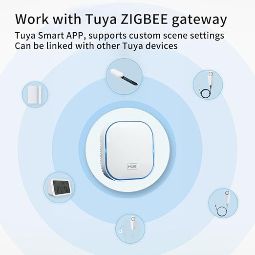 Smart Soil Moisture Meter: Zigbee Soil Moisture Sensor with App Control, Historical Record, Soil Tester with Moisture/Temperature Sensor, Tuya Zigbee Hub Required, Soil Meter for Garden, Plants
