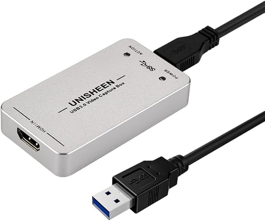 1080P60 HDMI Video Capture Card，USB 3.0 HDMI Video Capture Device, Full HD for Game Recording, Live Streaming Broadcasting