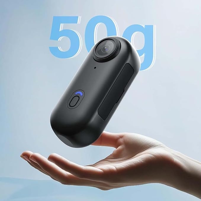 4K Mini Action Camera, Included 64GB, Wearable Camera with 360°Rotatable Clip & Magnetic Clip, for Lecture, Traveling, Pet Walking and Outdoors Activities JS-10B Full Packaging